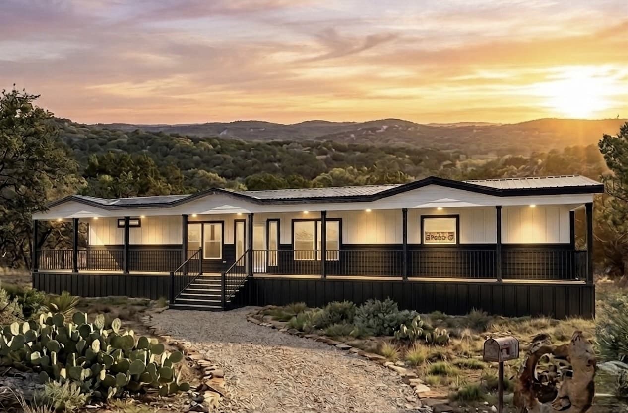 Doublewide manufactured home exterior